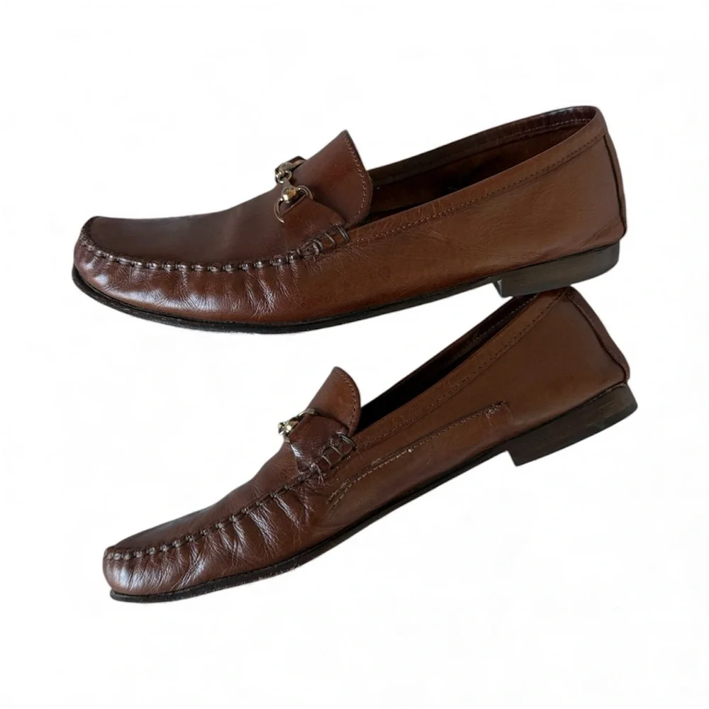 Men’s Handmade in Amalfi Italian Leather Loafers - Size 43 - Picture 2 of 7